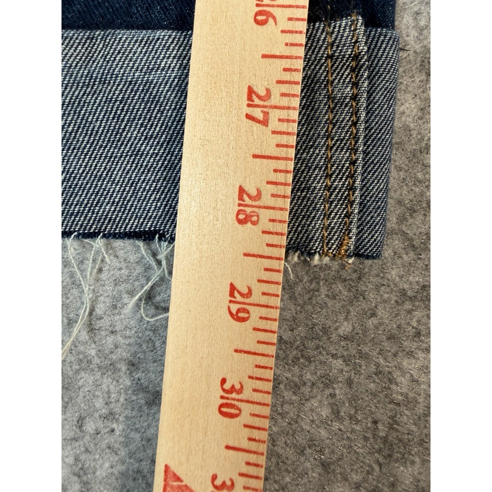 1822 Denim Taylor Women's Jeans Size 14 Cuffed Raw Hem Stretch Dark Wash - Picture 6 of 11
